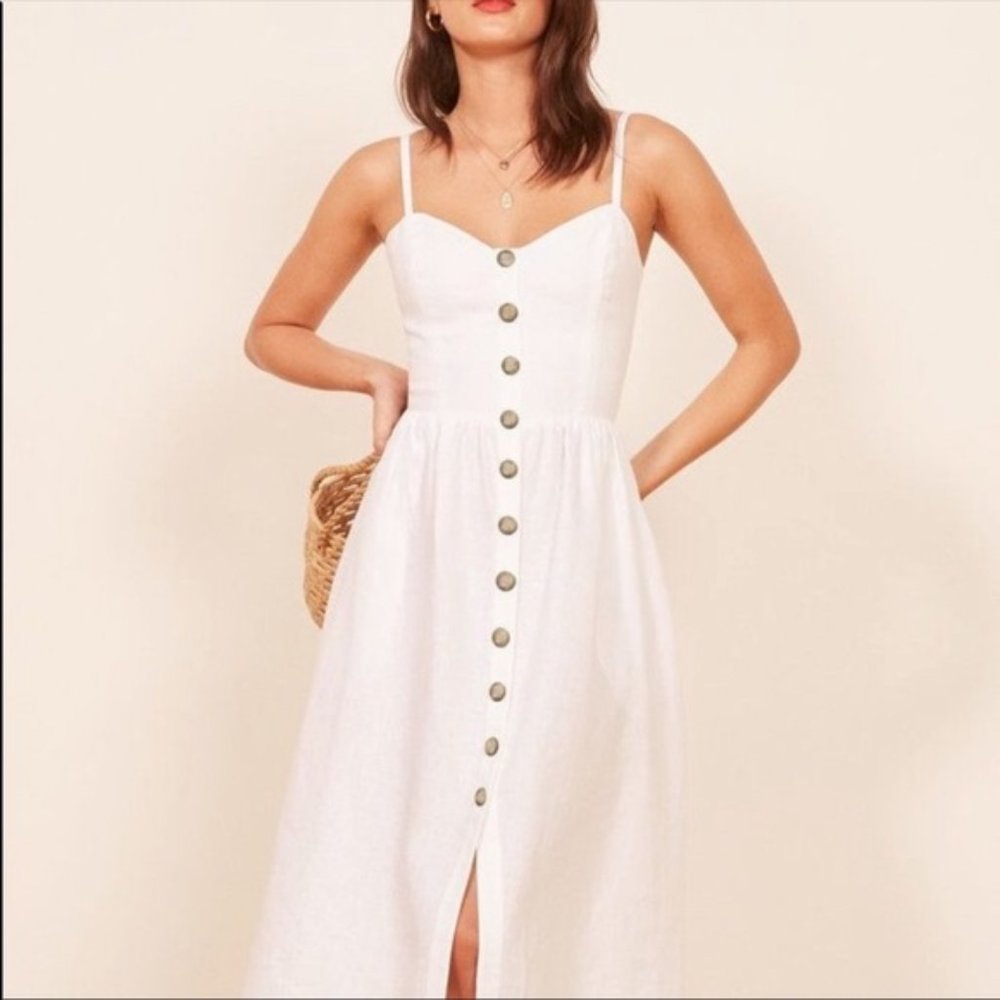 Reformation Thelma Linen Dress Size 2